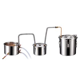 Alcohol Still, 3 Gal / 11.4 L Stainless Steel Water Alcohol Distiller with Copper Coil for Fast Cooling