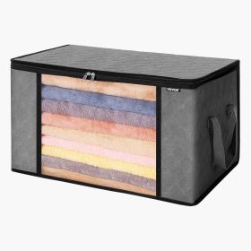 90L Large Storage Bags, 6 Pack Clothes Storage Bin, Foldable Closet Organizers Containers with Handle, Nov-woven Fabric Storage Bag for Clothing