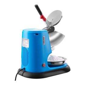 VEVOR Ice Crusher Machine, 220lbs Per Hour Electric 4 Blades Snow Cone Maker, Stainless Steel Shaved Ice Machine with Bowl and Cover