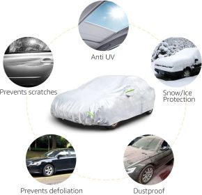 Silver Weatherproof Car Cover - 150D Oxford, Sedans up to 200"