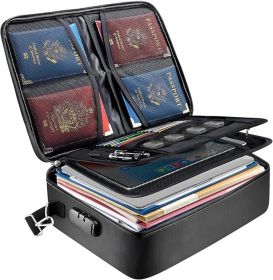 Fireproof Document Box with Lock, Portable Fireproof Document Bag Waterproof Fire Proof File Boxes for Documents