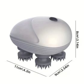 Pet Massager, Pet Scalp Massager, Handheld Electric Cat Massager, Dog Massager, 4 Rotating Massage Heads, Relax Muscles, Cat and Dog Scalp Massag