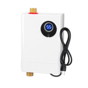 3000W Electric Tankless Water Heater Instant Mini Hot Water Heater With Digital Display For Kitchen RV Sink Bathroom