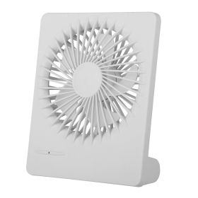 Portable Desk Fan USB Rechargeable Table Cooling Fan Quiet 5 Blades Desktop Fan With 3 Speeds Ajustment For Bedroom Office (Option: White)
