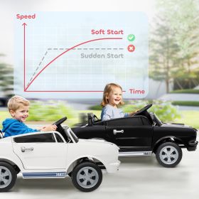 Ride On Car With Remote Control, Adjustable Speed, MP3, Smooth Start, LED Lights, Black (Option: Black)
