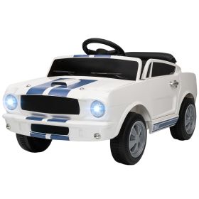 Ride On Car With Remote Control, Adjustable Speed, MP3, Smooth Start, LED Lights, White (Option: White)