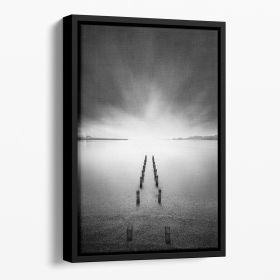 Let There Be Light Floating Framed Canvas (Color: Black, size: 36" x 24" / 90cm x 60cm (approx))